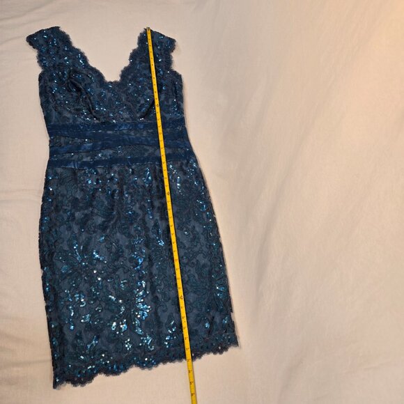 TADASHI SHOJI Special Occasions Embellished AZURE Sheath Dress Size 12 NEW TAGS! - Picture 15 of 17